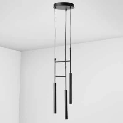 Suspension lamp Panpipe black