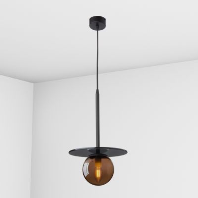 Suspension lamp Melchior black smoke / black smoke