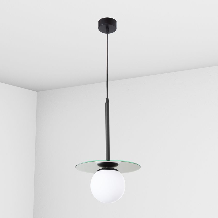 Suspension lamp Melchior mirror / white