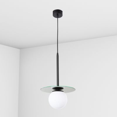 Suspension lamp Melchior mirror / white