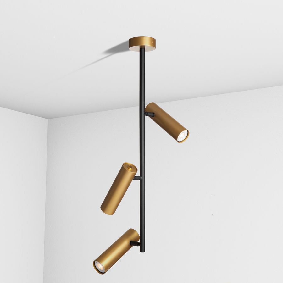 Suspension lamp Xarl gold / black