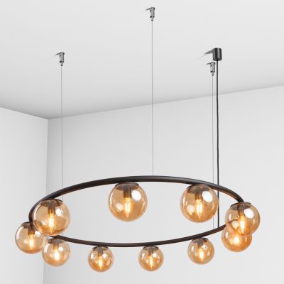 Suspension lamp Arin black / caramel