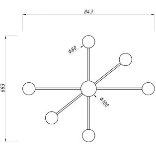 Suspension lamp Antenna