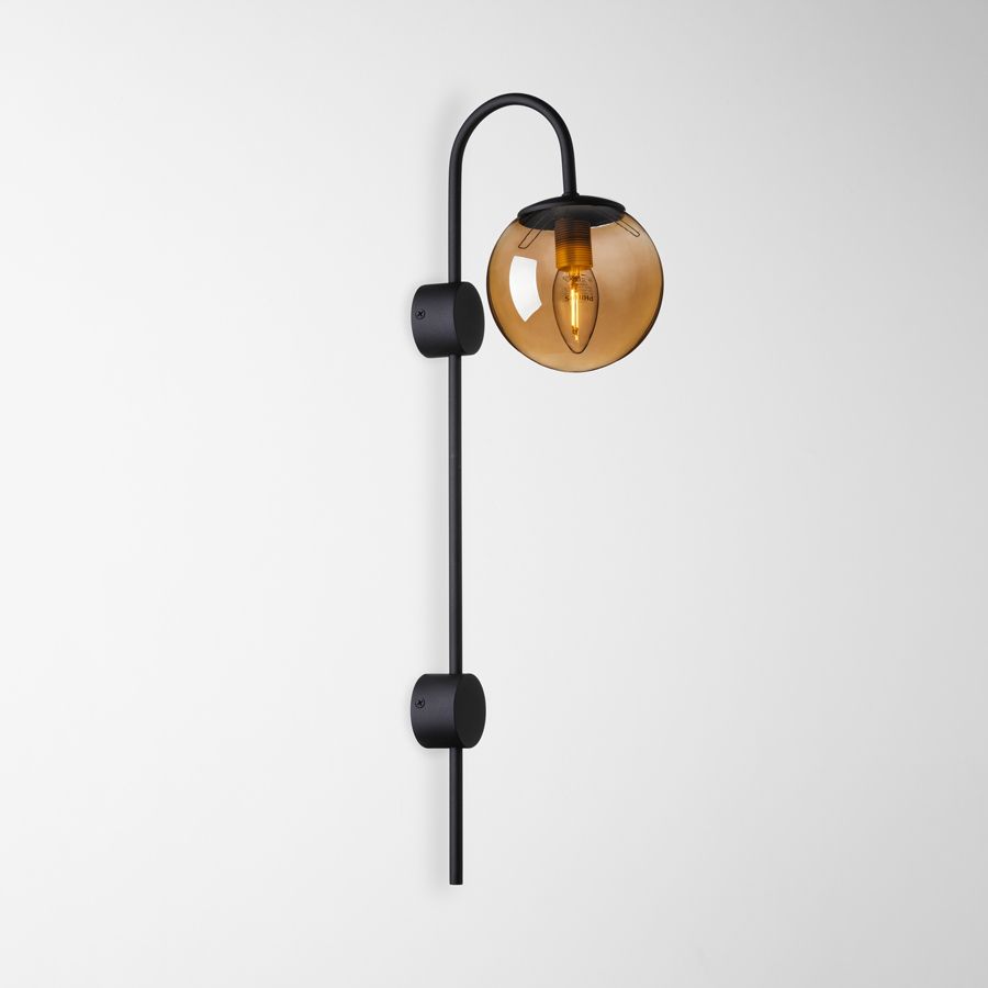 Wall Sconce Glen Imperium Light black / black smoke