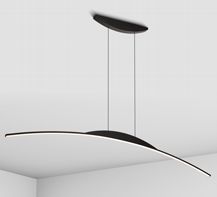 Suspension lamp Curved black