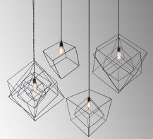 Suspension lamp In cube white