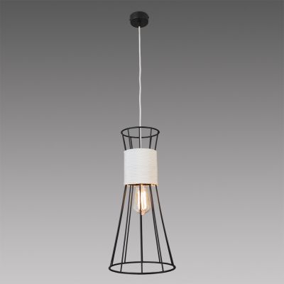 Suspension lamp Corset black / white