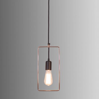 Lampa wisące Geometry czarny / miedź